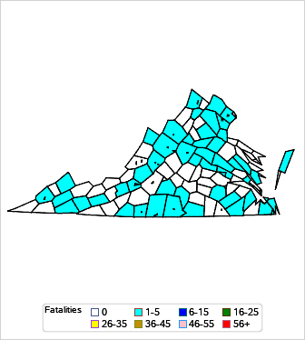 Fatalities in Crashes Involving a Large Truck, Virginia 2023 Fatalities in Crashes Involving a Large Truck, Virginia 2023